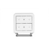 Baxton Studio Stella Crystal Tufted White Upholstered Modern Nightstand 98-4821